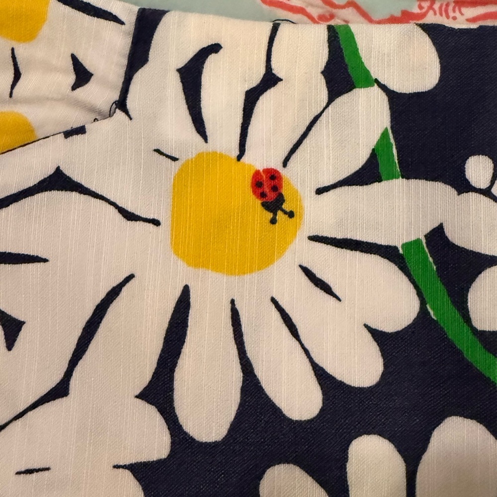 Lilly Pulitzer Originals White Label Dailey Daisies & Ladybug Skirt 8 EUC - Picture 3 of 13